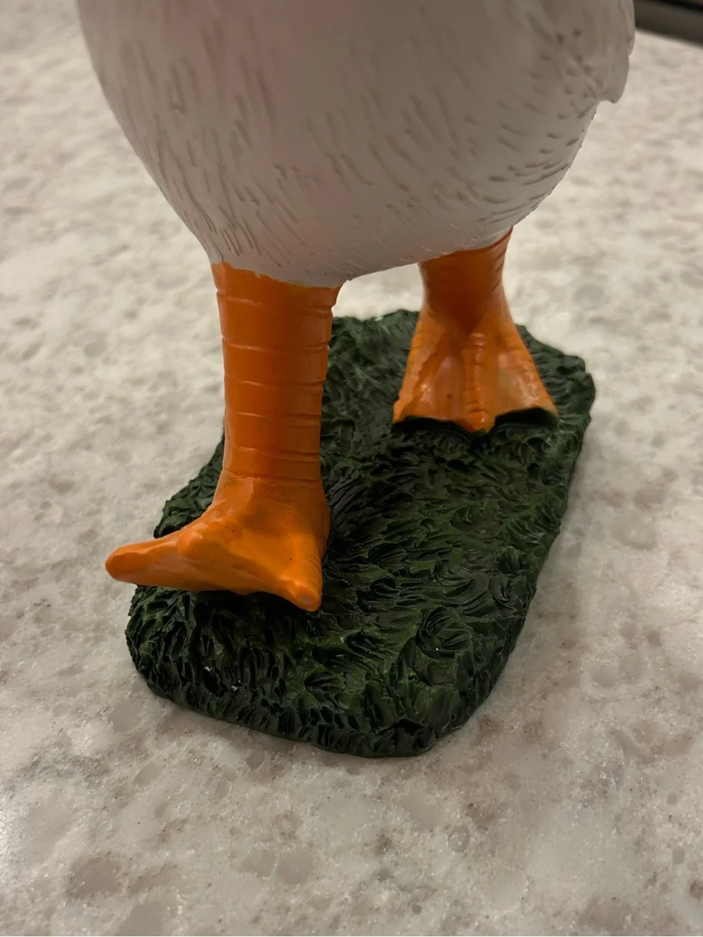 “New” Frankenstein Duck  - Green & White Decorative Figurine